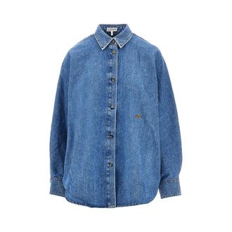 Loewe Batwing sleeves denim shirt Woman 38