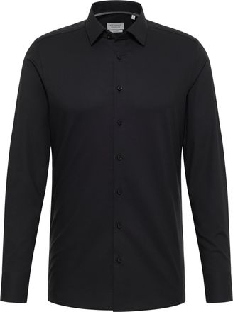 Eterna Langarmhemd ETERNA SLIM FIT, Herren, Gr. 46, Normalgr&ouml;ssen, schwarz, 100% Baumwolle, schmal, Manschette, Hemden Langarmhemd, NON IRON (b&uuml;gelfrei)
