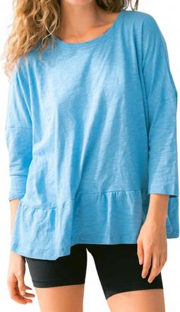 Mersea Peppy Slub Tee In Cerulean
