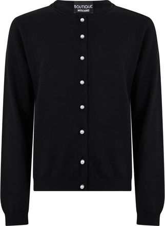 Moschino Cardigan Sweater - Dames - Vesten - Zwart - 2XL - Wol - Truien & Vesten