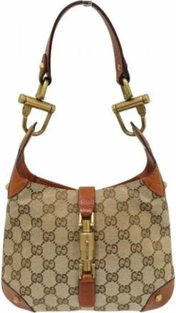 Gucci Pre-owned Shoulder Bags, female, Brown, Size: ONE SIZE Pre-owned Canvas gucci-bags