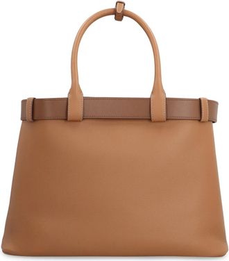 Prada Buckle Leren Tas - Dames - Handtassen - Bruin - ONE Size - Leer - Tassen