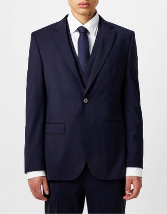 HUGO BOSS Mens H Jasper Luxury Suit Jacket - Navy - Size: 42S 52s