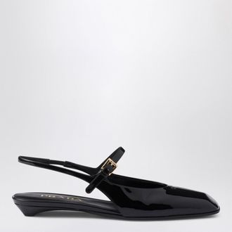 Prada Ballerina slingback in vernice nera
