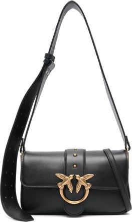 Pinko Love One Mini Schoudertas - Dames - Schoudertassen - Zwart - ONE Size - Leer - Tassen