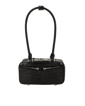 Self Portrait Mini Shoulder Bag with Crocodile-Effect Texture