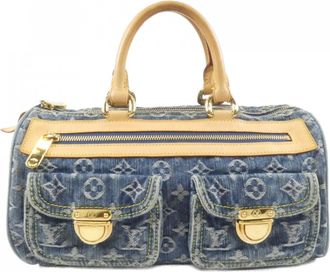 Louis Vuitton Blue Denim Canvas Boston Bag (Pre-Owned)