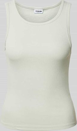 Noisy May Tanktop mit gerippten Abschlüssen in Hellgrau, Größe XS