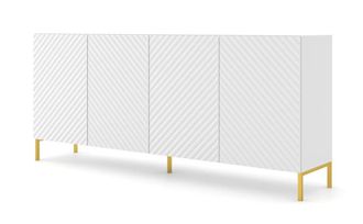 AKL FURNITURE C&oacute;moda efecto madera Blanco