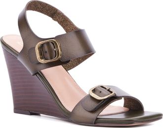 New York & Company Velma Wedge Sandal in Olive at Nordstrom Rack, Size 8