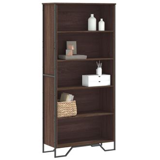 Berkfield Home Book Cabinet Brown Oak 80x31x169 cm Engineered wood | Size: 80 x 31 x 169 cm
