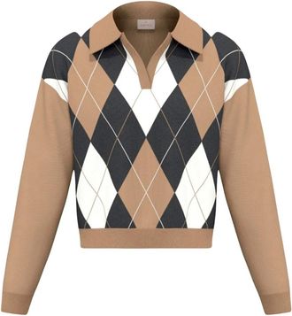 Emme Di Marella Emmottanta V-neck Truien - Dames - V-hals truien - Veelkleurig - M - Polyester - Truien & Vesten