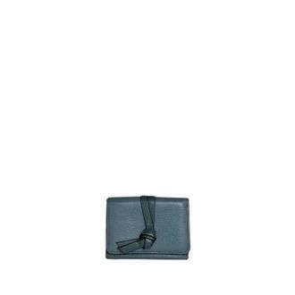 Chlo&eacute; Pre-owned Wallets, female, Blue, Size: ONE SIZE Pre-owned Grained Leather Compact Wallet