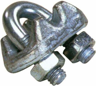 AMA Morsetto a cavallotto zincato con base in ghisa &Oslash; 20mm