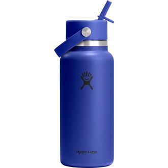 Hydro Flask 32-Ounce Wide Mouth Flex Straw Cap Water Bottle in Capri Blue at Nordstrom