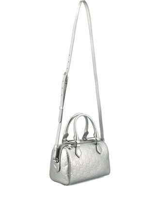 Gucci GG Emblem small handle bag - Silver