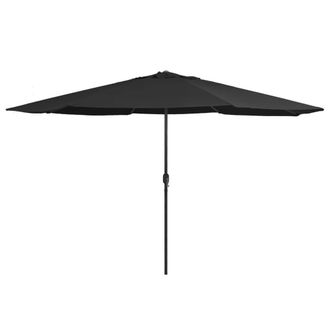 Berkfield Home Outdoor Parasol with Metal Pole 400 cm Black