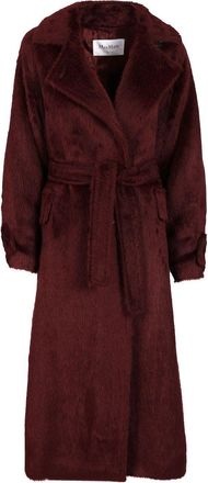 Max Mara Long Coat In Alpaca And Wool