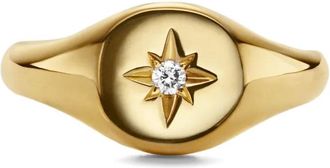 David Yurman 18kt geelgouden Cable Collectibles Starset ring met diamant (7mm)