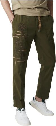 White Sand Lange broek - Heren - Slim Fit Broeken - Groen - M - Broeken