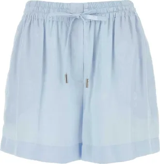 Alexander McQueen Alexander Mcqueen Pastel Light Blue Jacquard Shorts