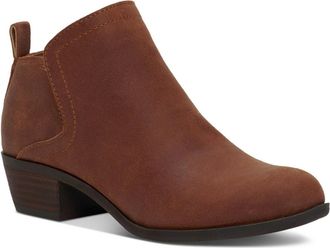 Lucky Brand Bollo Boots Womens Brown Leather Cut Out Ankle Bootie LION137