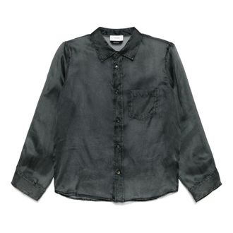 Haikure Overhemden, Dames, Blauw, L, Denim, Ronda Denim Print
