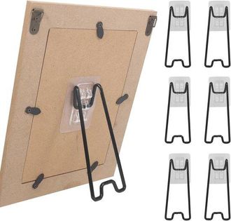 OEM 6 Piezas, Soporte De Exhibici&oacute;n De Acero Inoxidable Negro De 13 Cm, Apto Para Marcos De Fotos De 15 A 26 Cm, Soporte Robusto, Ideal Para El Hogar