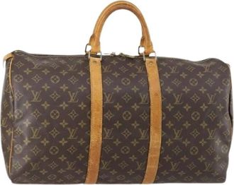 Louis Vuitton Pre-owned Weekend Bags, female, Brown, Size: ONE SIZE Pre-owned Canvas Weekend Bag