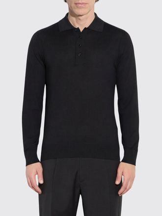 Paolo Pecora High-Neck Merino Wool Zip Cardigan with Pockets