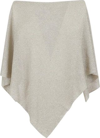 Charlott Mantella Lurex Platino - Dames - Ponchos - Grijs - ONE Size - Jassen