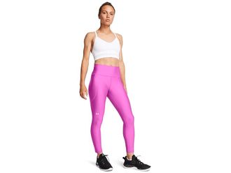 Under Armour HeatGear Armour High-Waisted Ankle Leggings Womens Casual Pants Vivid Magenta/White : LG (US 12-14) R, Polyester/Elastane