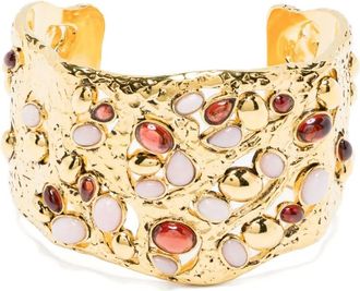 Aurélie Bidermann Atalide gemstone-embellished cuff bracelet - Oro