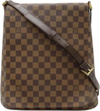 Louis Vuitton Tweedehands Canvas Louis Vuitton tassen - Dames - Vintage Schoudertas - Bruin - ONE Size - Vintage