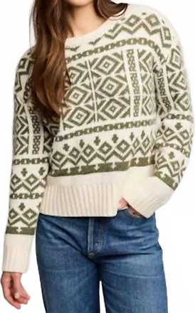 Gentle Fawn Cypress Crewneck Sweater In Moss