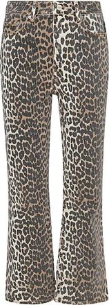 Ganni Cropped spijkerbroek - Dames - Cropped Jeans - Bruin - W28 - Katoen - Jeans