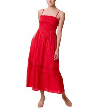 Cleobella Magnolia Ankle Dress In Goji Berry