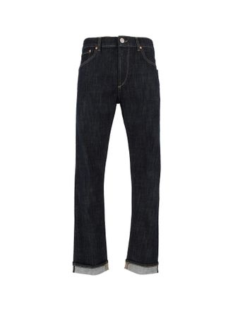 TELA GENOVA Cosmy Retro Rinse Blue Straight-Leg Jeans