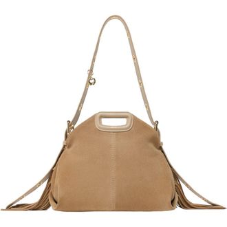 Maje Suede Miss M bag in Cappucino at Nordstrom, Size Medium