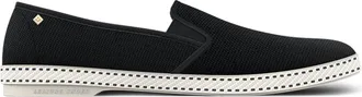 Rivieras Shoes Classic Cotton Canvas Slip-On Loafer with Laces in Black/black at Nordstrom, Size 37