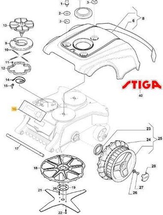 STIGA Sports Teclado Robot Stiga Ac500 (l200l) 15 Original Stiga - 122420014/0