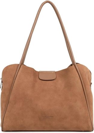 Lancaster Suede Ida Grote Tote - Dames - Schoudertassen - Bruin - ONE Size - Su&egrave;de - Tassen