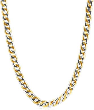 Pompeii3 Mens Curb 14k Gold (48gram) or Platinum (90gram) 7.5mm Link Chain Necklace 20