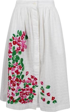 Mii Mona Midi Rok - Dames - Midirokken - Wit - M - Rokken