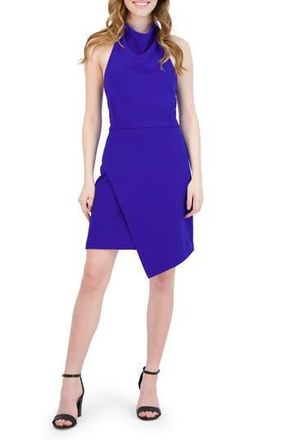Julia Jordan Cowl Neck Asymmetric Hem Sheath Dress in Cobalt at Nordstrom Rack, Size 10