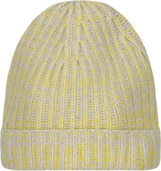 Malo Gebreide muts - Heren - Hoeden - Geel - ONE Size - Kasjmier - Accessoires