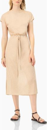 Ivonne Knitted Tunic With Side Slits in Gold at Nordstrom, Size Medium