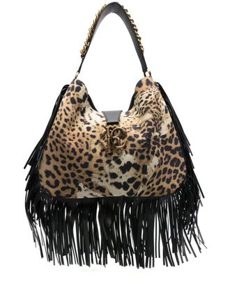Roberto Cavalli shoulder bag - women - Suede - One Size - T0013 LEOPARD
