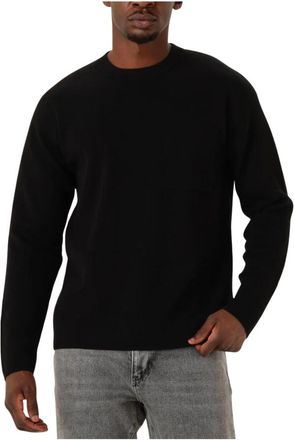 Drykorn Heren Trui & Vest Levvin 420219 - Heren - Ronde hals truien - Zwart - M - Katoen - Truien & Vesten