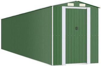 vidaXL Cobertizo De Jard&iacute;n Acero Galvanizado Verde 192x938x223 Cm Vidaxl